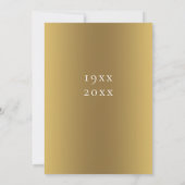 50e Jubileum Golden Floral Wreath Kaart (Achterkant)