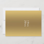 50e Jubileum Golden Floral Wreatsverandering Datum Kaart (Achterkant)