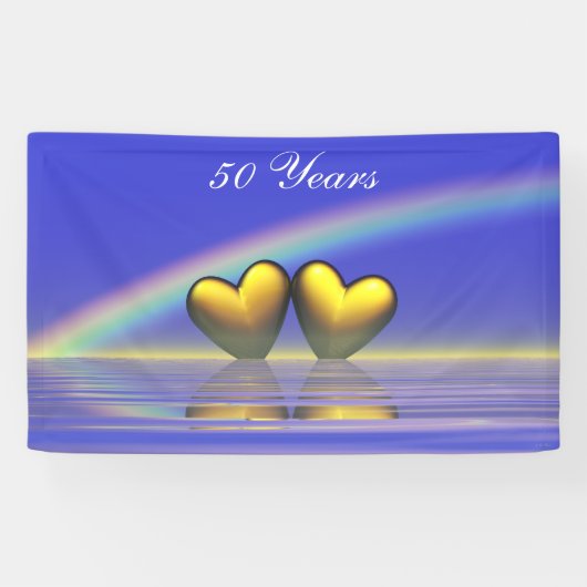 50e Jubileum Golden Hearts Banner (Horizontaal)