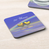 50e Jubileum Golden Hearts Bier Onderzetter (Linkerzijde)