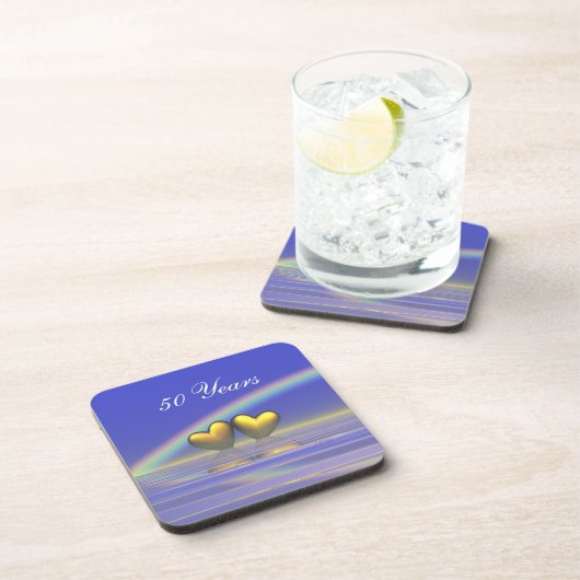 50e Jubileum Golden Hearts Bier Onderzetter (Rechterzijde)