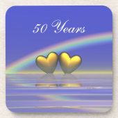 50e Jubileum Golden Hearts Bier Onderzetter (Voorkant)