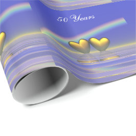 50e Jubileum Golden Hearts Cadeaupapier