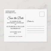 50e Jubileum Golden Hearts Foto bewaart datum Aankondigingskaart (Achterkant)