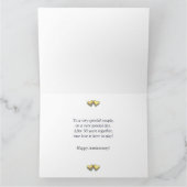 50e Jubileum Golden Hearts Kaart (Binnen)