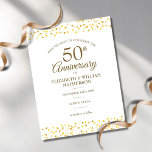 50e Jubileum Golden Hearts Save the Date Aankondigingskaart<br><div class="desc">Ontworpen om te coördineren met ons 50e Jubileum Golden Hearts-collectie. Met een delicaat goudhartenconfetti. Pas je aan met je speciale vijftig jaar gouden verjaardag,  sla je de datuminformatie op in het schrift. Ontworpen door: Thisnotme©</div>