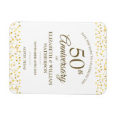 50e Jubileum Golden Hearts Save the Date Magneet (Horizontaal)