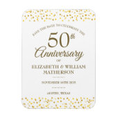 50e Jubileum Golden Hearts Save the Date Magneet (Verticaal)