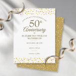 50e Jubileum Golden Love Hearts Save the Date Briefkaart<br><div class="desc">Met een delicaat gouden liefde hartenbekentenis. Pas je aan met je speciale vijftig jaar gouden verjaardag,  sla je de datuminformatie op in het schrift. Ontworpen door: Thisnotme©</div>