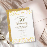 50e Jubileum Golden Love Hearts Save the Date Kaart<br><div class="desc">Met een delicaat gouden liefde hartenbekentenis. Pas je aan met je speciale vijftig jaar gouden verjaardag,  sla je de datuminformatie op in het schrift. Ontworpen door: Thisnotme©</div>