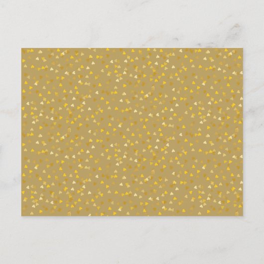 50e Jubileum Golden Love Hearts Uitnodiging Briefkaart (Achterkant)