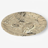 50e Jubileum Golden Wedding Elegant Faux Gold Papieren Bordje (Gekanteld)