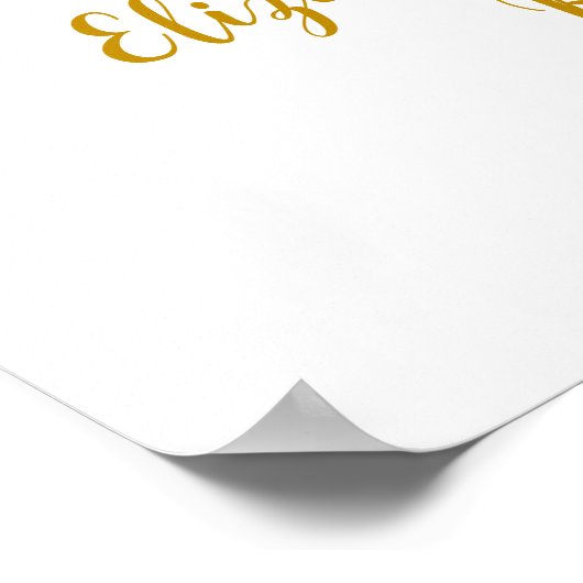 50e Jubileum Golden Welkom Roze Bloemenkrans Poster (Hoek)