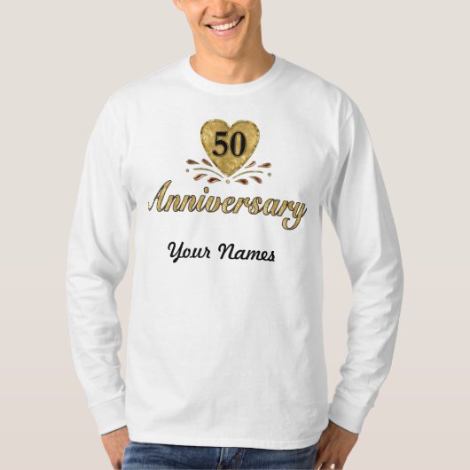 50e Jubileum - Goud T-shirt (Voorkant)