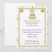 50e Jubileum goudCake Kaart (Voorkant / Achterkant)