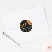 50e Jubileum GOUDEN Art Deco Sticker (Envelop)