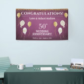 50e Jubileum gouden ballonnen Spandoek (Beurs)