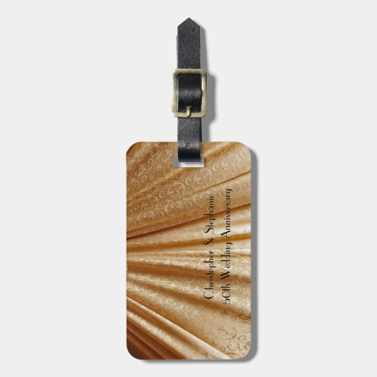 50e Jubileum gouden bruiloft Jubileum tas Bagagelabel (Voorkant verticaal)