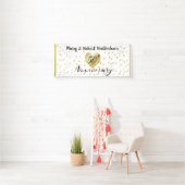 50e Jubileum gouden Confetti bruiloft receptie Spandoek (Insitu)