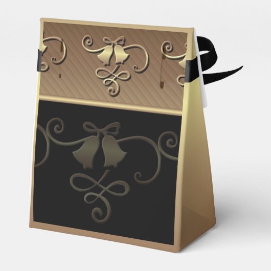 50e Jubileum Gouden en Zwarte Favor Box Bedankdoosjes (Achterkant)