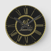 50e Jubileum, gouden en zwarte feestdag 3 Ronde Klok (Voorkant)