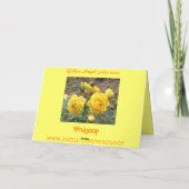 50e Jubileum gouden engel rozen Kaart (Achterkant)