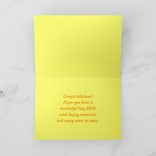 50e Jubileum gouden engel rozen Kaart (Binnen)