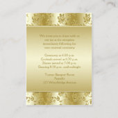 50e Jubileum Gouden Glitter Receptie Kaart (Achterkant)