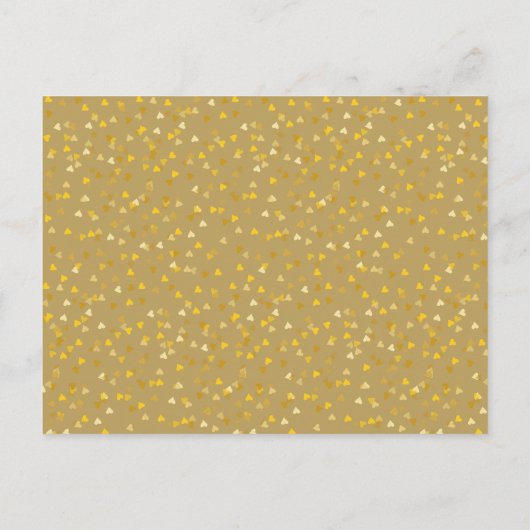 50e jubileum Gouden Love Hearts Save the Date Briefkaart (Achterkant)