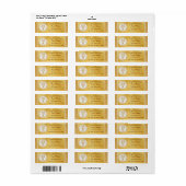 50e Jubileum, gouden retour adreslabels Etiket (Full Sheet)