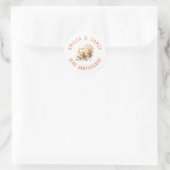 50e Jubileum gouden trouwbloem Ronde Sticker (Tas)