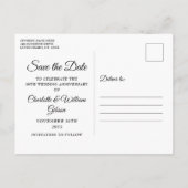 50e Jubileum Greenery Foto slaat de datum op Aankondigingskaart (Achterkant)