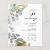 50e Jubileum Griekenland Eucalyptus Sage Invitati (Voorkant)