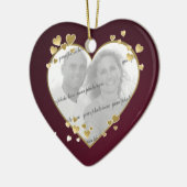 50e Jubileum Hart Foto Keepsake Keramisch Ornament (Links)