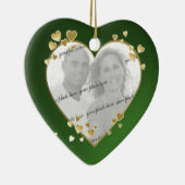 50e Jubileum Hart Foto Keepsake Keramisch Ornament (Rechts)