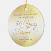 50e Jubileum Hart JAREN IN FOREVER Foto Keramisch Ornament (Links)