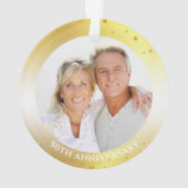 50e Jubileum Hart JAREN IN FOREVER Foto Ornament (achterkant)