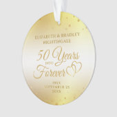 50e Jubileum Hart JAREN IN FOREVER Foto Ornament (voorkant)