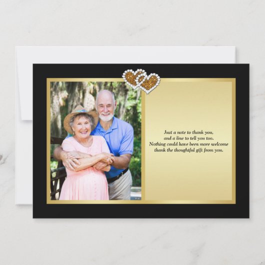 50e Jubileum Hartelijk dank 2 FOTO-kaart Bedankkaart (Achterkant)