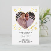 50e Jubileum Hartfoto Lijst Folie uitnodiging (Staand Voorkant)