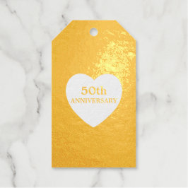 50e Jubileum Heart Gold Cadeaulabels