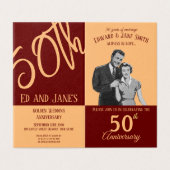 50e Jubileum  illustratie Gevouwen Kaart (Buitenkant ongevouwen)