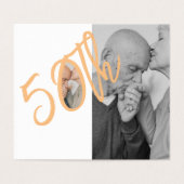 50e Jubileum  illustratie Gevouwen Kaart (Binnenkant ongevouwen)