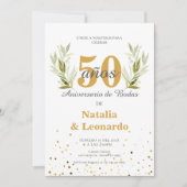 50e Jubileum in het Spaans Kaart (Voorkant)