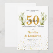 50e Jubileum in het Spaans Kaart (Voorkant / Achterkant)