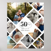 50e Jubileum Infinity Love Fotocollage Gift Poster (Voorkant)