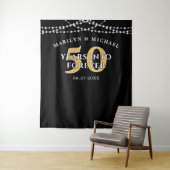 50e Jubileum JAAR NAAR BUITENGEWOON zwart goud Wandkleed (In situ)