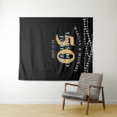 50e Jubileum JAAR NAAR BUITENGEWOON zwart goud Wandkleed (In Situ (horizontaal))