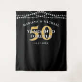 50e Jubileum JAAR NAAR BUITENGEWOON zwart goud Wandkleed (Voorkant)