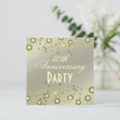 50e JUBILEUM / JUBILEUM GOLDEN/LUXE PAPIER Kaart (Staand voorkant)